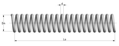Continuous length compression springs
